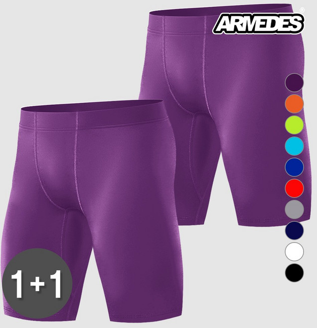 [1+1] 아르메데스 남성용 기능성 베이직 5부 레깅스 AR-60