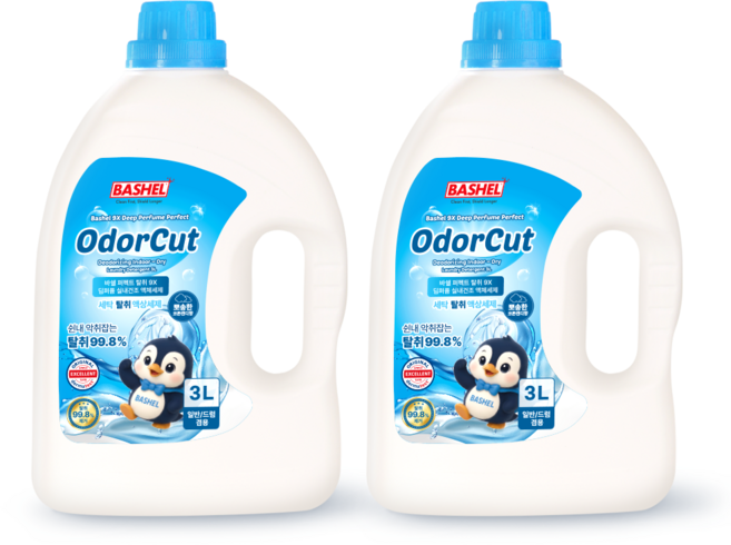 바쉘 퍼펙트 탈취 9X 딥퍼퓸 실내건조 액체세제 드럼 일반 겸용 코튼캔디, 2개, 3L