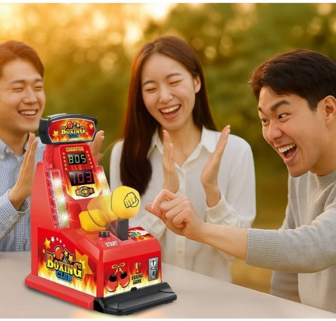 KANGAROO 복싱클럽 손가락펀치기계미니 보드게임, 레드, 1개