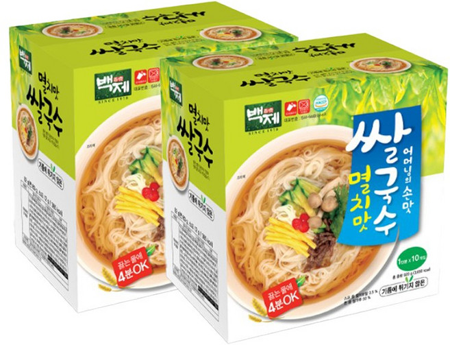 백제 멸치맛 쌀국수 92g x 10개입 선물세트, 20개