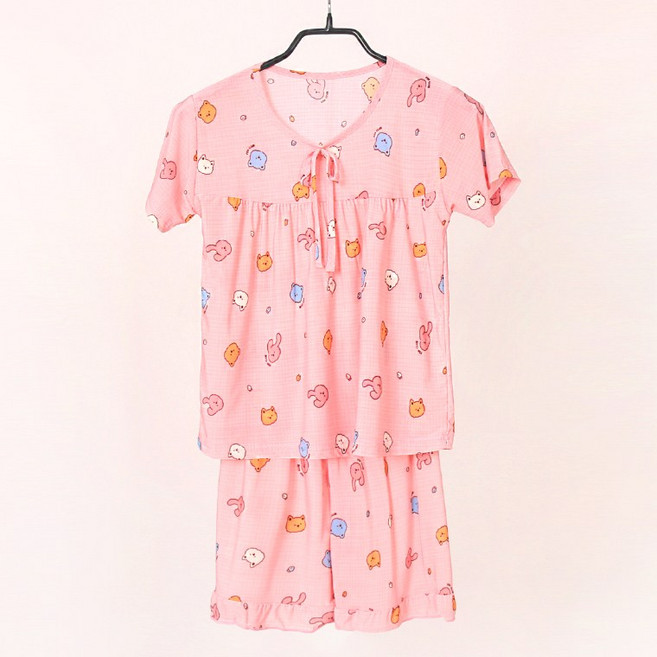 23SS 폭스 냉감 캐릭터 리본 반팔 잠옷세트 여아동용