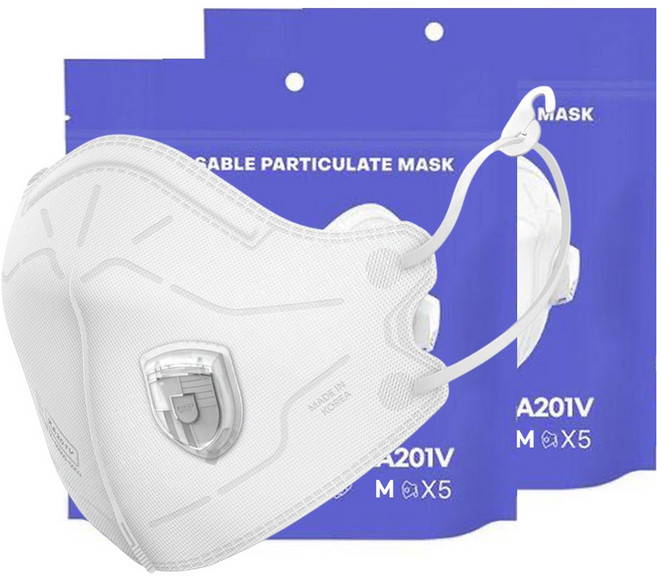 아에르 1급 방진마스크 KA201V 산업용 접이식 분진마스크 용접 현장 공사마스크, 10개, 화이트