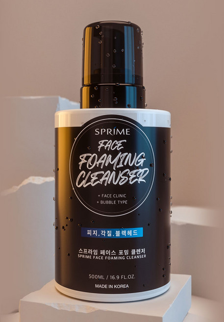 스프라임 클렌징폼 대용량클렌징폼 남자클렌징폼 블랙헤드제거, 1개, 500ml