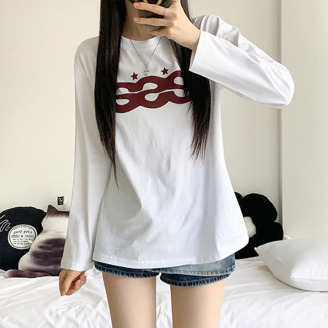 [데일리/캐주얼/3col] 스톨 sss 레터링 프린팅 긴팔 티셔츠