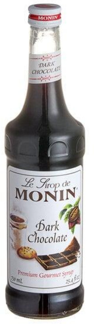 Monin 프리미엄 다크 초콜릿 플레이버링 시럽 유리병 750ml, 5개