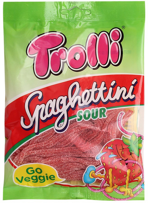 트롤리 스파게티니 사우어 딸기맛, 100g, 5개