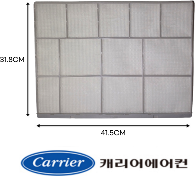 [정품] 캐리어 벽걸이 에어컨 필터 12평 13평 14평 16평 17평 CS-A121NW CS-A141NW CS-A171NW CSV-Q131NW CSV-Q165NW, 1개, 옵션1) 프리필터 (42CG)