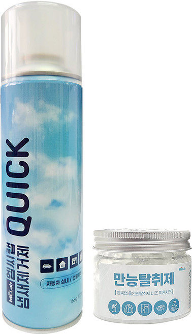 엠씨랩 냄새제거제 퀵 스프레이+비즈100g 세트, 냄새제거제 퀵+비즈탈취제 (피톤치드) 100g, 1세트, 168g