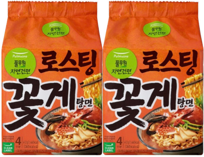 풀무원 꽃게탕면 4입 멀티팩, 2개