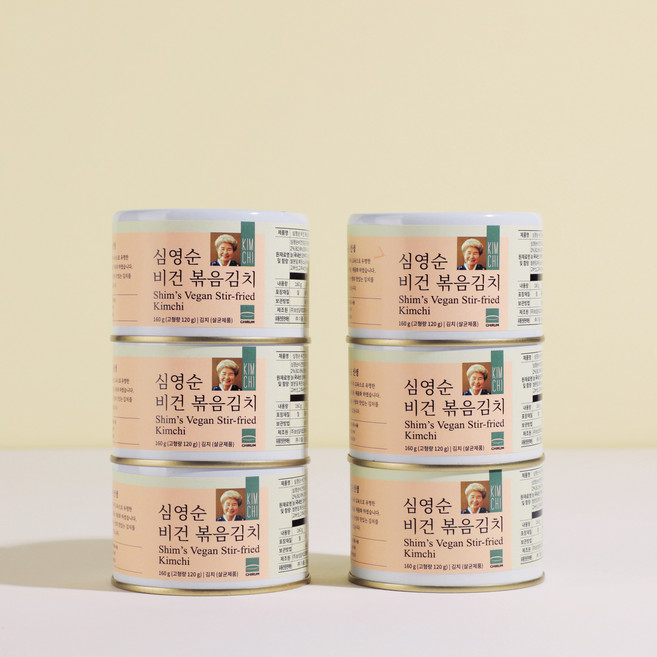 심영순 비건 볶음김치 160g 6개입, 6