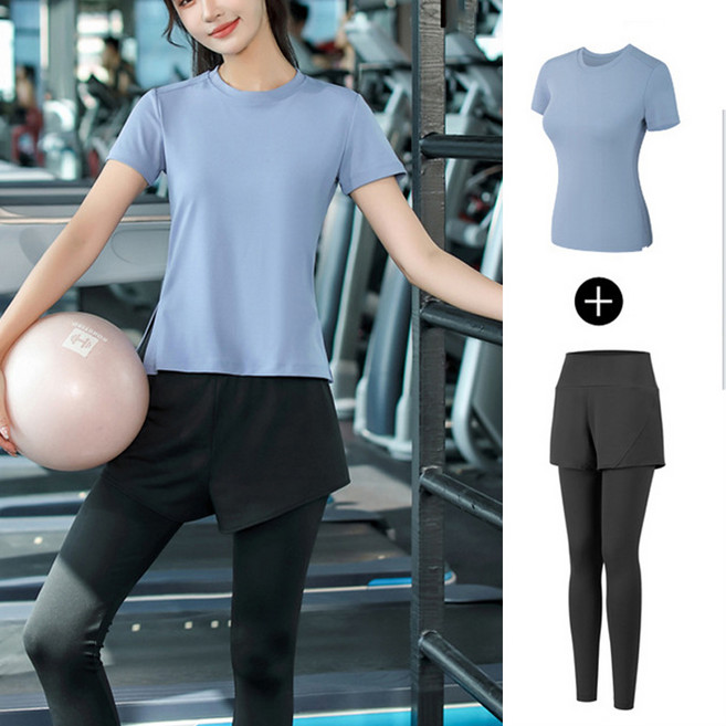 은하수샵 여자 여성 필라테스복 요가복 상하의 세트 상의+바지 세트 등산 물놀이도 강추 ~(국내당일발송)