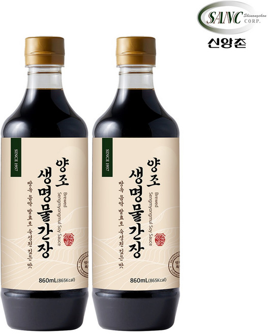 신앙촌 양조 생명물간장, 860ml, 2개