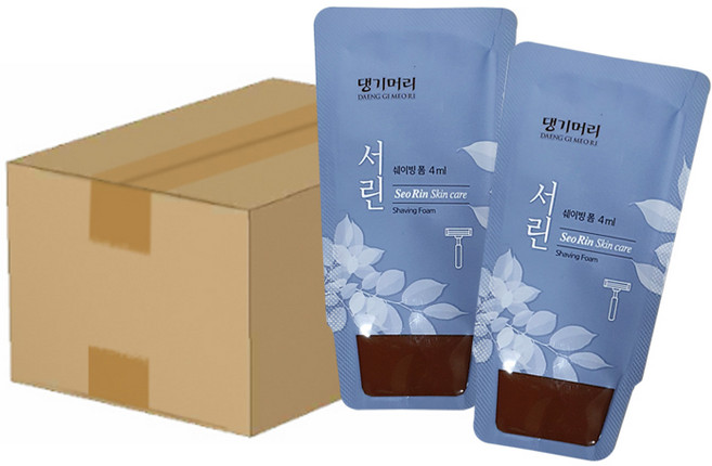 서린 쉐이빙폼 면도용품 일회용 세면도구 파우치, 30개, 4ml