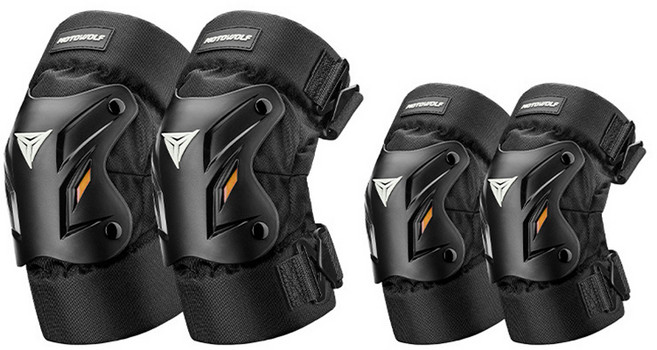 모토울프 무릎 팔꿈치 보호대, 혼합색상, 1세트