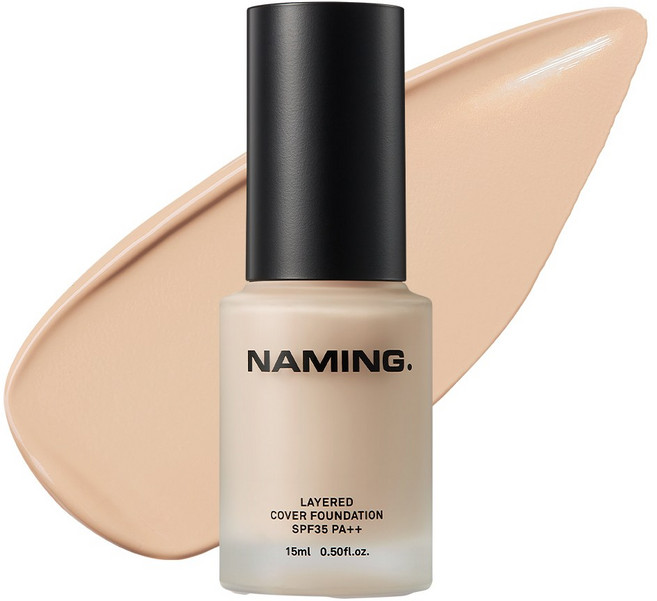 네이밍 레이어드 커버 파운데이션 15ml SPF35 PA++, 1개, 19N