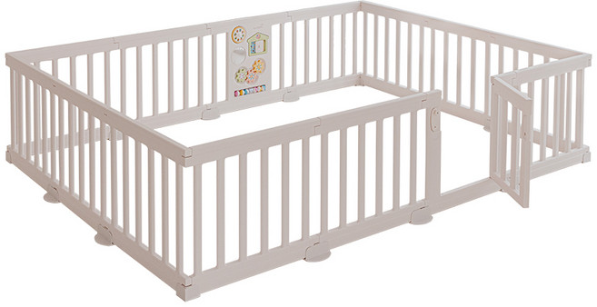 아누리 모던플러스베이비룸 안전울타리 안전가드 슈퍼싱글 퀸 110/150 매트미포함, 110x200(12p)_슈퍼싱글, 베이지