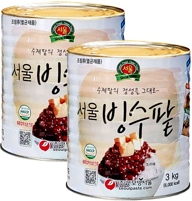 굿모닝서울 빙수팥 3kg 2개세트, 2개