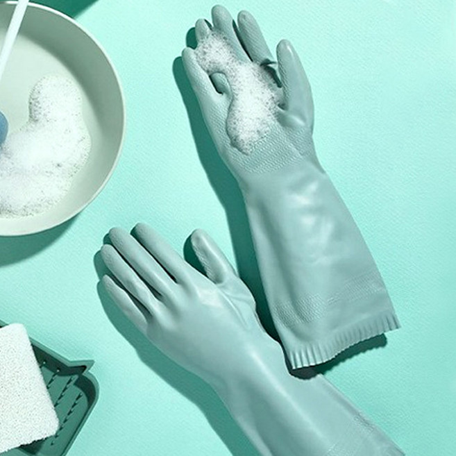 코멕스 면코팅 고무장갑, 민트, 중(M), 5개
