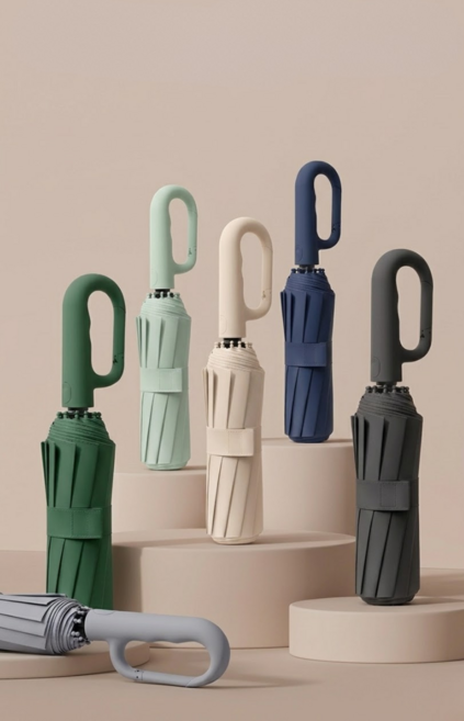 제로코드 카리비너 3단 자동우산