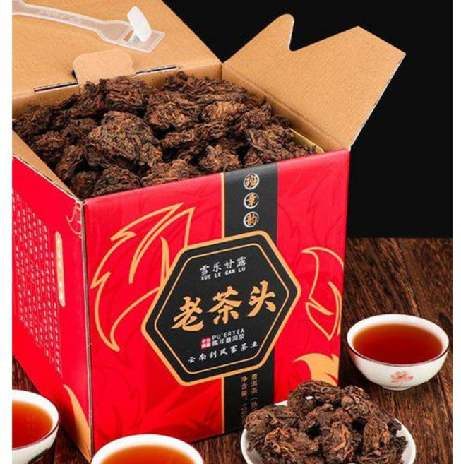 황금 새싹 노차두 1000g 운남 보이차 숙차 잎 노반장, 1개, 1개, 1kg, 1개입