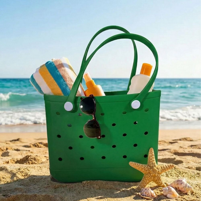 다파노 EVA 방수 수영 목욕 젤리백+파츠8종세트, 그린