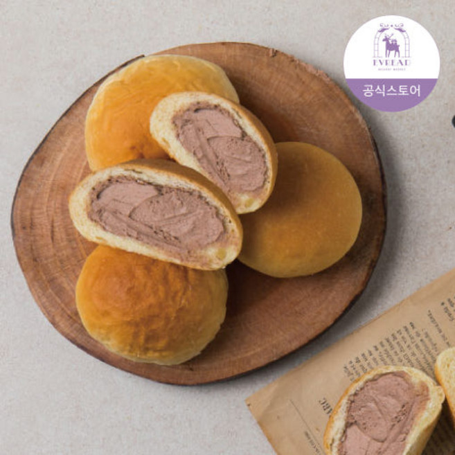 이브레드 만나역 저온숙성 우유생크림빵 코코문, 90g, 5개