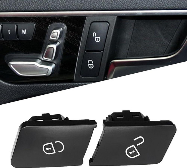 SWQS 조수석 도어 잠금/잠금 해제 제어 스위치 버튼 패널 캡 교체품 메르세데스 벤츠 W204 C180 C200 C300 C63 E-Class W212 E200 E300
