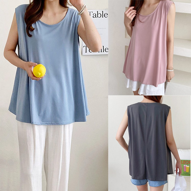 새로본7(여름)1156 플레어나시 빅사이즈 롱나시 루즈핏 여성여자 미시