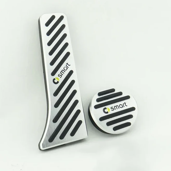 메르세데스 벤츠 스마트 포투 포포 W451 용 자동차 풋 페달 자동차 레스트 브레이크 액셀 커버 인테리어 부, 02 2PCS