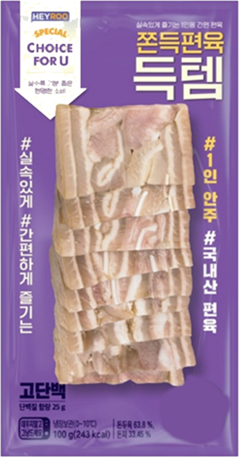 헤이루 쫀득편육득템, 100g, 4개