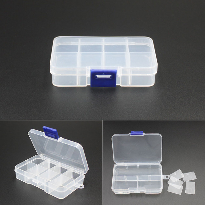 8칸 소품 보관 미니 케이스, 10개, 미니 8칸