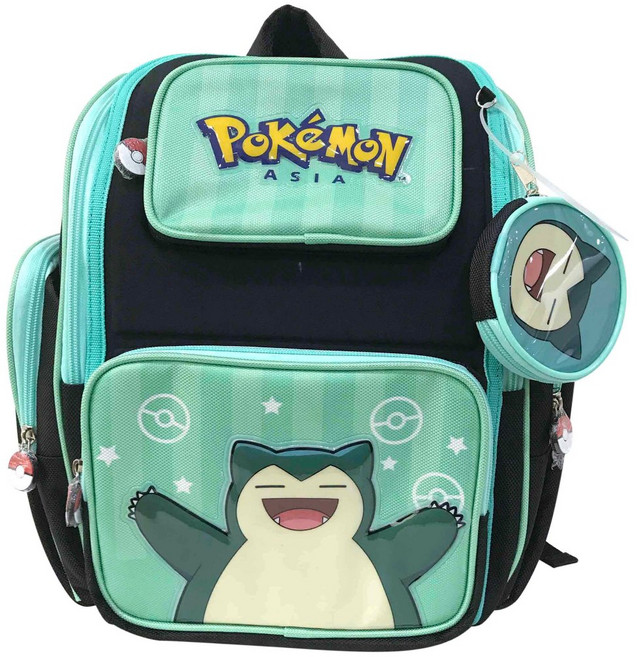 Pokémon ASIA 卡比獸輕量透氣書背包 黑薄荷綠 多功能兒童後背包