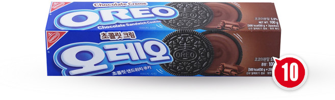 대형마트 오레오 초콜릿 크림 쿠키 100g, 10개