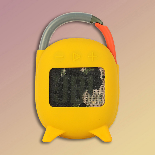 JBL CLIP4 전용 실리콘 스탠드 거치 케이스, YELLOW