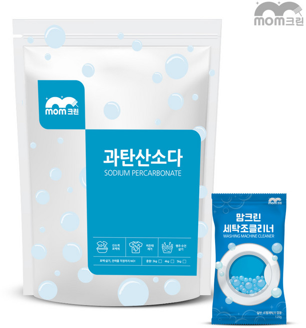 맘크린 국내산 과탄산소다 프리미엄 5kg + 세탁조클리너, 1개