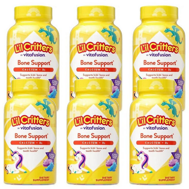 릴크리터스 본 서포트 칼슘 + 비타민 D3 구미 120정, 6개