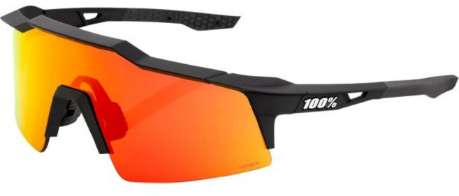 100% 스피드크래프트 SL 스포츠 퍼포먼스 선글라스 - 및 사이클링 아이웨어 | 퍼포먼스, Soft Tact Black - Hiper Red Mu, Soft Tact Black - Hiper Red Mu
