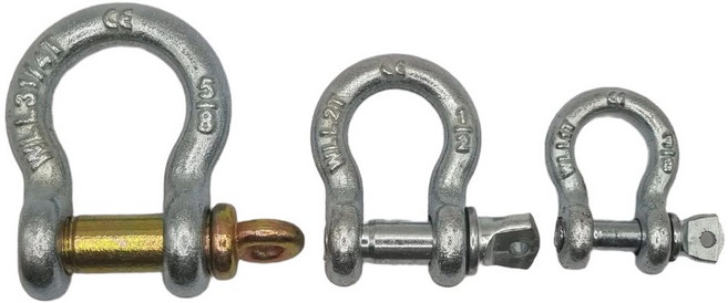 단조 샤클 샥클 BC 3/8 1/2 5/8 3/4, 10개