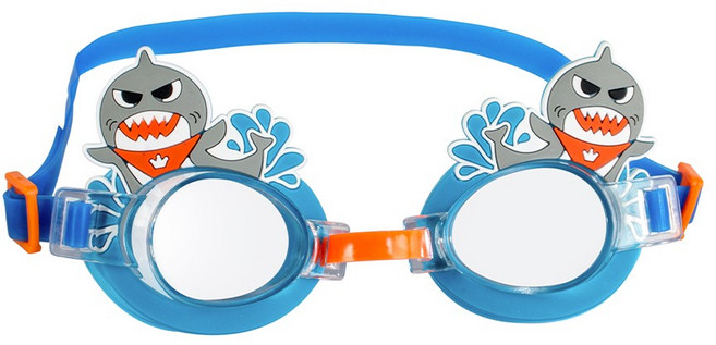 비비노리 KC인증 김서림방지 유아 어린이 물안경 캐릭터 수경 6종, 1개, 아기상어