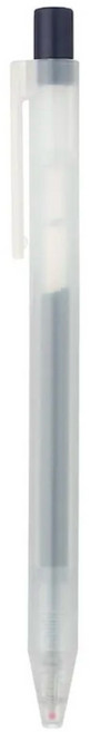 MUJI 젤 잉크 노크식 볼펜 0.5mm, 1개, 블루블랙