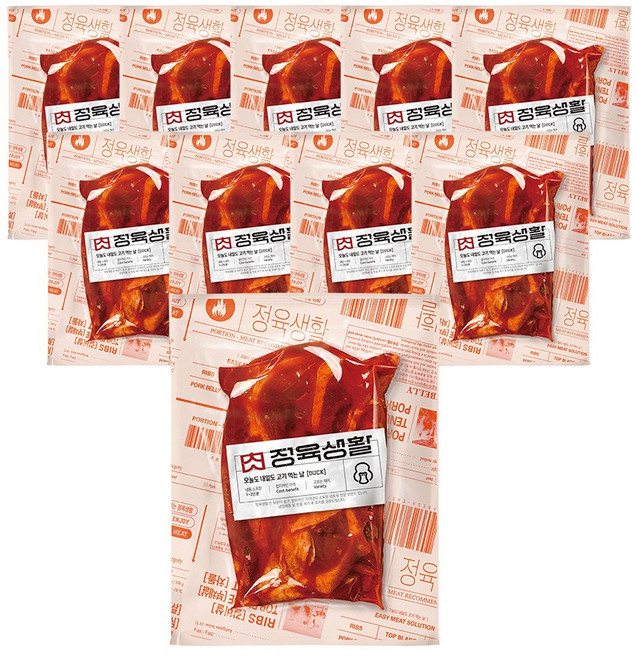 [무료배송/당일출고] 정육생활 고추장 오리주물럭 200g, 10팩