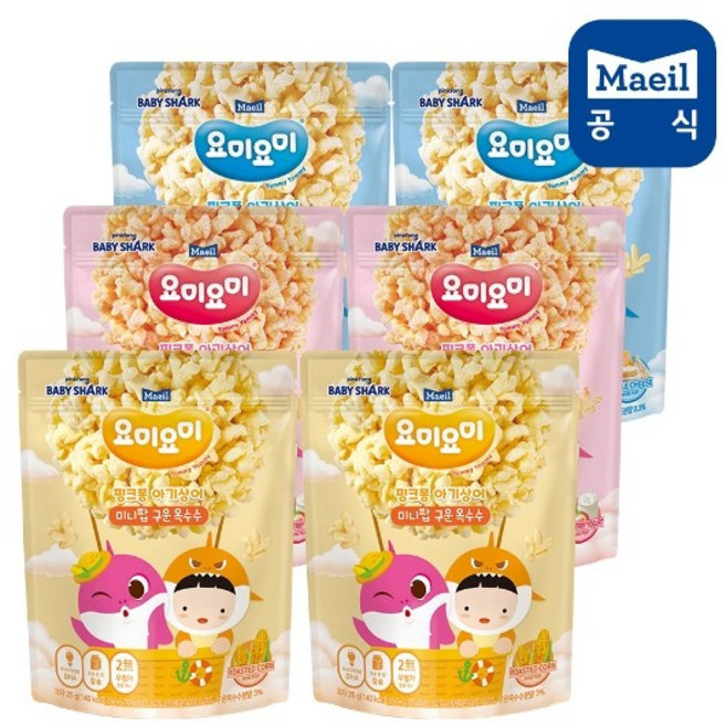 요미요미 [매일] 미니팝 옥수수+치즈+요거트맛 25g 총6봉