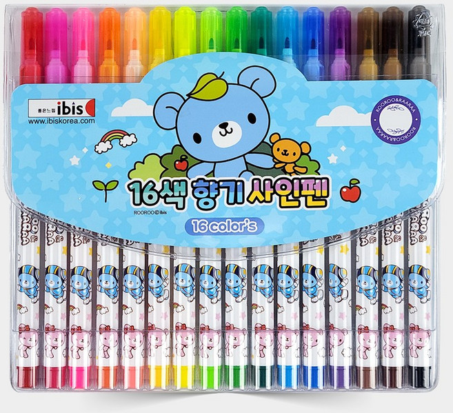 아이비스 16색향기사인펜(CR)-블루 [11943], 단품