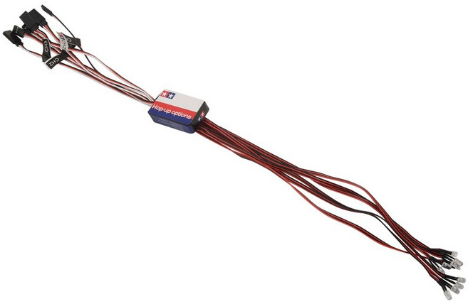 12 LED 조명 키트 스티어링 브레이크 시뮬레이션 1/10 스케일 모델 용 플래시 라이트 RC CAR Yokomo Tamiya HSP HPI 축 RC4WD, 파란색