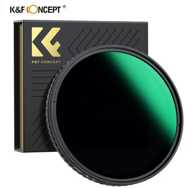 K F Concept ND8ND128 가변 ND 필터 NO X 3782mm HD VND DSLR 중립 밀도 카메라 렌즈, 62mm