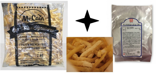 양념감자 시즈닝세트 감자튀김 2kg 허니버터맛 500g 케이준 패스트푸드 대용량 에어프라이어가능, 1개