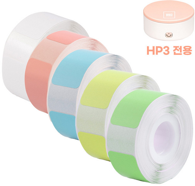 위오 HP3 전용 라벨지 14x40mm, 옐로우