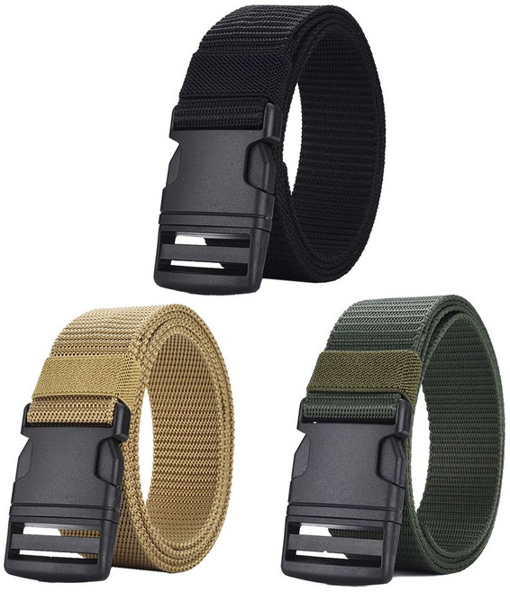 이지유 남성 캐주얼 비금속 벨트 똑딱 버클 작업복 밀리터리 허리띠 군용 등산 공항 택티컬