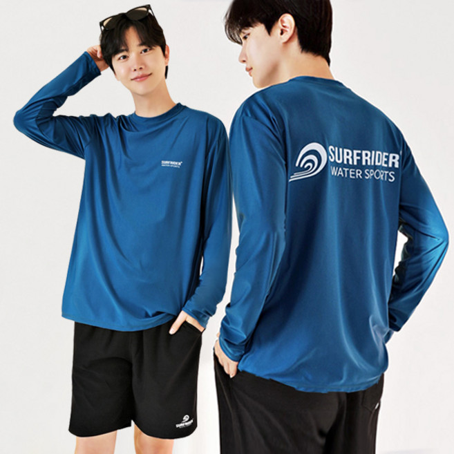 서프라이더 남녀 루즈핏래쉬가드 상의+하의 2종세트 / 7컬러 7COLOR 루즈핏 비치웨어 빅사이즈 SURFRIDER