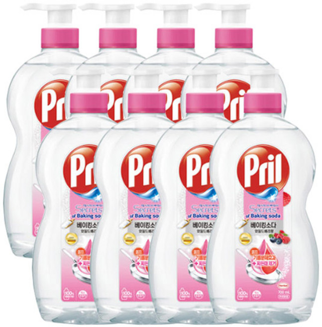 헨켈 프릴 베이킹소다 주방세제 와일드베리, 700ml, 8개